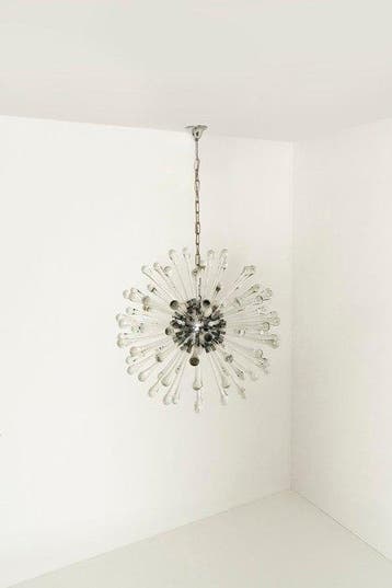 Kroonluchter - Glas, Chroom, Antiek en Kunst