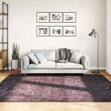 vidaXL Vloerkleed wasbaar 160x230 cm antracietkleurig, Huis en Inrichting, Verzenden, Nieuw