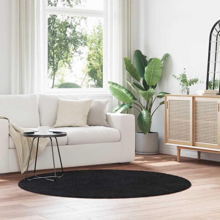 vidaXL Hoogpolig vloerkleed NAVARRA 160x160 cm polyester, Huis en Inrichting, Stoffering | Tapijten en Vloerkleden, Nieuw, Verzenden