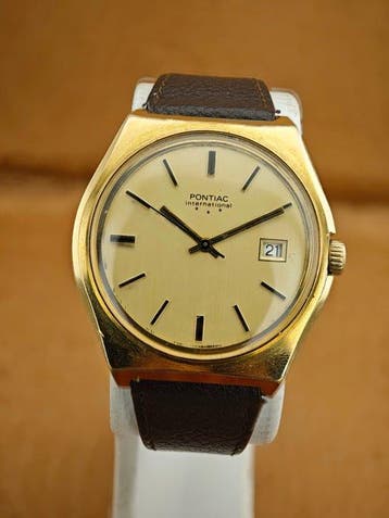 Pontiac - International – Vintage Dress Watch – Gold Plated, Nieuw