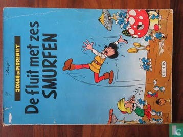 Johan en Pirrewiet - De fluit met zes smurfen - 1960, Boeken, Stripverhalen, Eén stripboek, Verzenden, Gelezen, Culliford, Pierre.