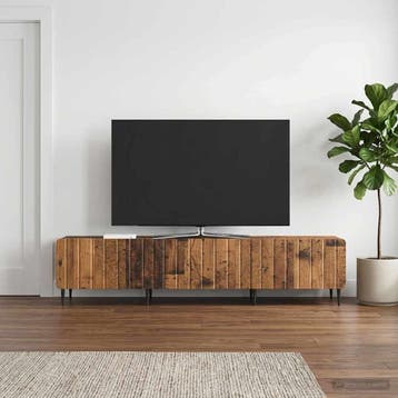 vidaXL TV Kast met lade Oud hout 147 x 34,5 x 32 cm Bewerkt, Verzenden