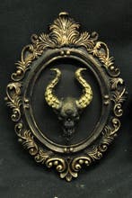 Wanddecoratie - Set van 3 handgemaakte gotische muurreliefs