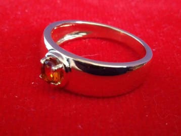 Zonder minimumprijs - Ring Zilver, Yellow Gold Plated -