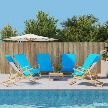 vidaXL Strandhanddoeken 6 st 400 g/m² 60x135 cm stof, Huis en Inrichting, Verzenden, Nieuw