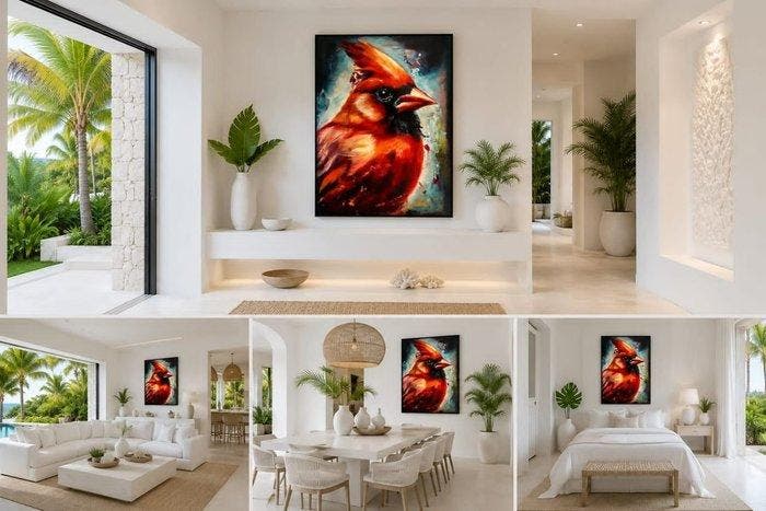 Ernesto - El Vuelo del Fuego: Pájaro Cardenal, Antiek en Kunst, Curiosa en Brocante
