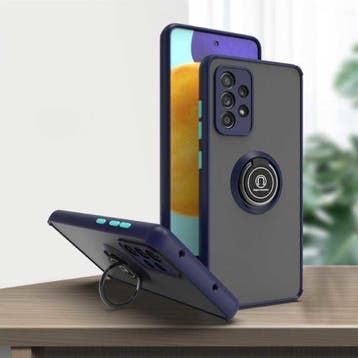 Samsung Galaxy A12 Hoesje met Ring Kickstand en Magneet -, Verzenden