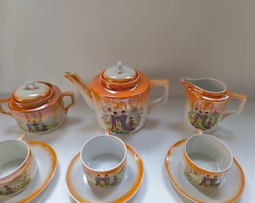 Zsolnay - Pécs - Theeservies (15) - Geisha Tea Set -