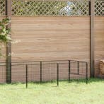 vidaXL Hondenkennel 10 m² staal zwart, Dieren en Toebehoren, Verzenden, Nieuw
