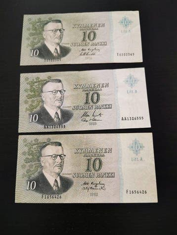 Finland. - 40 banknotes - various dates (Zonder