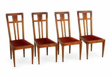Stoel (4) - Hout, Textiel - Engelse stoelen