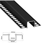 Led Strip Stuc Profiel Zwart | Direct uit voorraad leverbaar, Verzenden, Nieuw, Stuc profiel, inbouw led strip, led strip zwart, profiel zwart