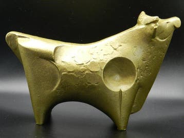 Mid-Century Modernistische bronzen stier  - Brons -