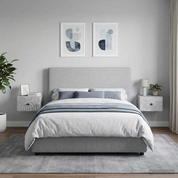 vidaXL Muurbevestigde Nachttafel 2 st Betongrijs 33 x 34,5 x, Huis en Inrichting, Verzenden, Nieuw