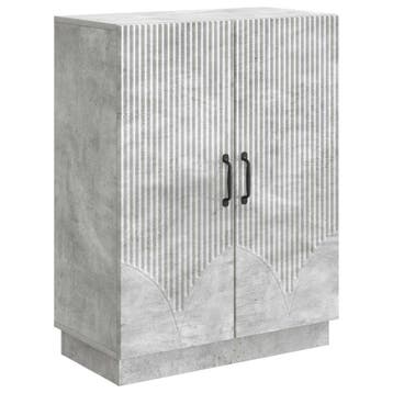 vidaXL Dressoir Betongrijs 66 x 34,5 x 87 cm Bewerkt hout, Verzenden