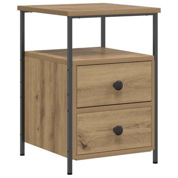 Nachtkastje Eiken | -34% Retour deal | Snel beslissen!, Minder dan 45 cm, Verzenden, Zo goed als nieuw, Minder dan 55 cm