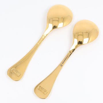 Georg Jensen - Jaarlepel 1978 & 1985 - Cuillère (2) - Argent