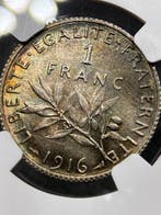 France. 1 Franc 1916 Semeuse. NGC MS62 (Sans prix de