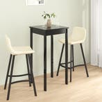 vidaXL Bartafel 55x55x107 cm MDF zwart, Verzenden