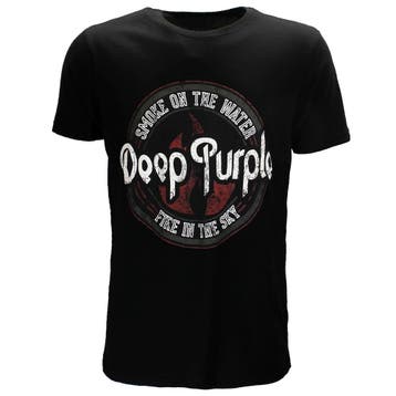 Deep Purple Smoke Circle T-Shirt - Officiële Merchandise