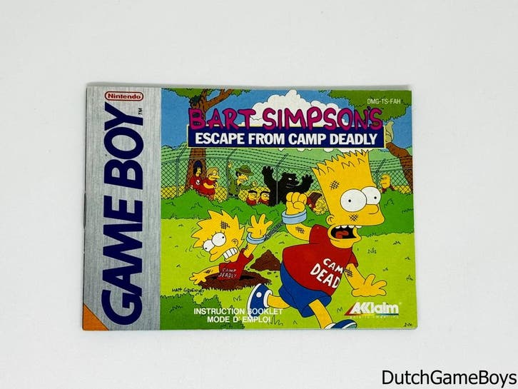 Gameboy Classic - Bart Simpsons - Escape From Camp Deadly -, Consoles de jeu & Jeux vidéo, Jeux | Nintendo Game Boy, Envoi