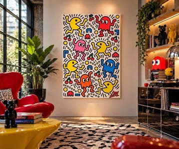 Ldm. - “Pac-Man – Arcade Pop Art | Keith Haring Inspired” by