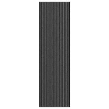 vidaXL Deurmat 115x400 cm gestreept 115x400 cm zwart en, Verzenden