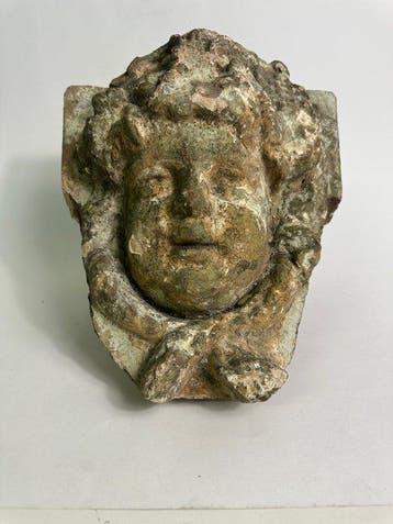sculptuur, Volto Putto XVIII secolo - elemento, Antiek en Kunst
