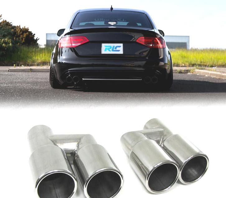 Embouts Déchappement Double Pour Audi A4 B8 07-15, Autos : Pièces & Accessoires, Systèmes d'échappement, Envoi