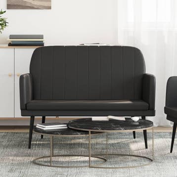 vidaXL Bankje 107x80x81 cm kunstleer zwart, Verzenden, Nieuw