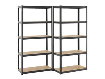 Veiling - Stellingkast Dubbel - 180x90x40 cm - Grijs, Huis en Inrichting, Nieuw
