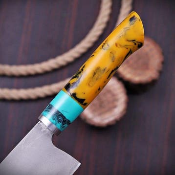 Custom Hand-Forged Premium Chefs Knife - Tafelmes - Staal,