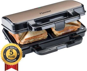 2dekans | Bestron Tosti apparaat - ASM90XLSAT - 900W - Voor, Ophalen of Verzenden