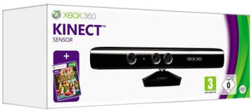 Kinect Sensor Zwart Microsoft Xbox 360 in Doos + Kinect A..., Ophalen of Verzenden