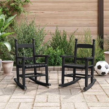 vidaXL Schommelstoelen 2 st voor kinderen massief, Verzenden