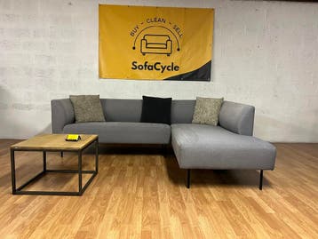 Moderne grijze hoekzetel – strak design - SofaCycle, Ophalen of Verzenden, Nieuw