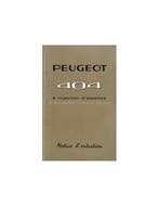 1968 PEUGEOT 404 INJECTIE INSTRUCTIEBOEKJE FRANS