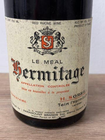 1983 H. Sorrel, Le Meal Hermitage - Rhône - 1 Fles (0,75, Nieuw