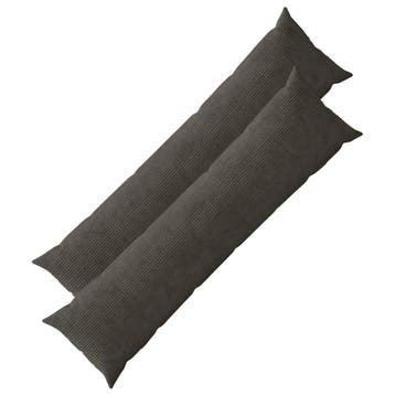 vidaXL Kussensloop 2 pcs HEERLEN Antracietkleurig 40 x 145, Verzenden