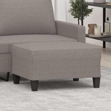 vidaXL Voetenbank 70x55x41 cm stof taupe, Verzenden, Nieuw