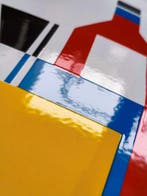 Bauhaus - enamel sign BAUHAUS Flaschen Bottles Emailschild, Antiquités & Art