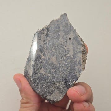 Météorite lunaire NWA 16294 breccie fondue de troctolite.