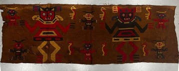 Nazca, Peru, Wol en textielvezels Textielfiguren. 190 cm