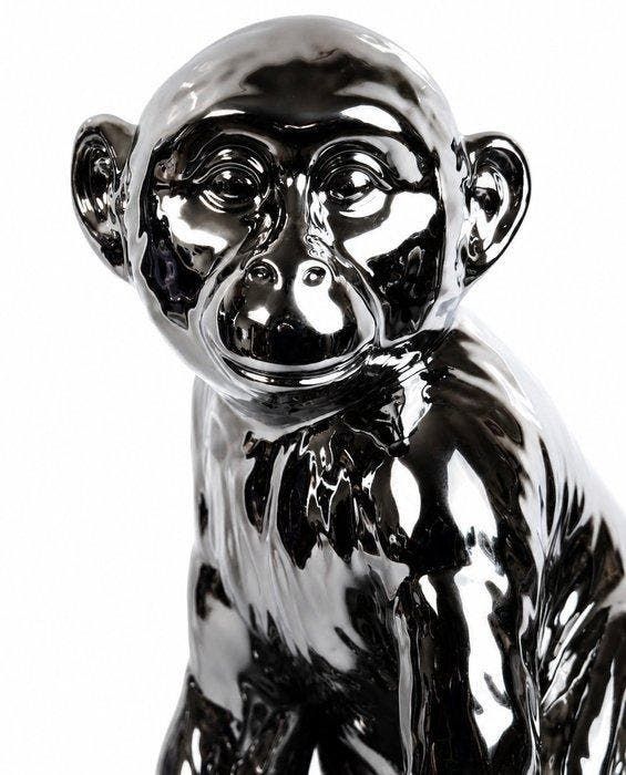 Daluxe Art - 1999 • Silver Chrome Monkey, Antiek en Kunst, Kunst | Designobjecten