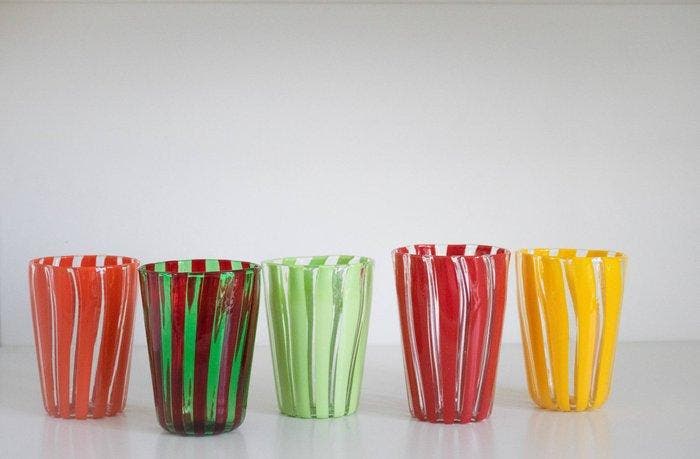 Ribes collectible Glass - Gio Ponti - Drinkset (6) -, Antiquités & Art, Antiquités | Verre & Cristal