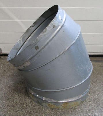 Afzuigkap bocht ø45cm, 45 graden