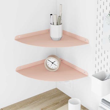 vidaXL Hoek Plank 2 st Roze 30 x 30 x 2 cm, Verzenden