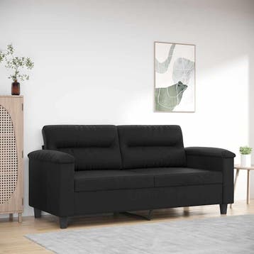 vidaXL Tweezitsbank / zetel 140 cm kunstleer zwart, Huis en Inrichting, Zetels | Zetels, Verzenden, Nieuw
