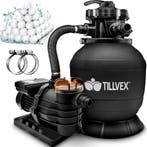 Tillvex® Zandfilter - Zandfilterpomp - 10200L/u - Zwart, Tuin en Terras, Verzenden, Nieuw