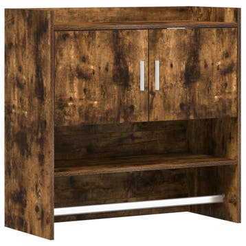 vidaXL Wandplank Muurmontage Gerookt eiken 80 x 36 x 80 cm, Verzenden, Nieuw